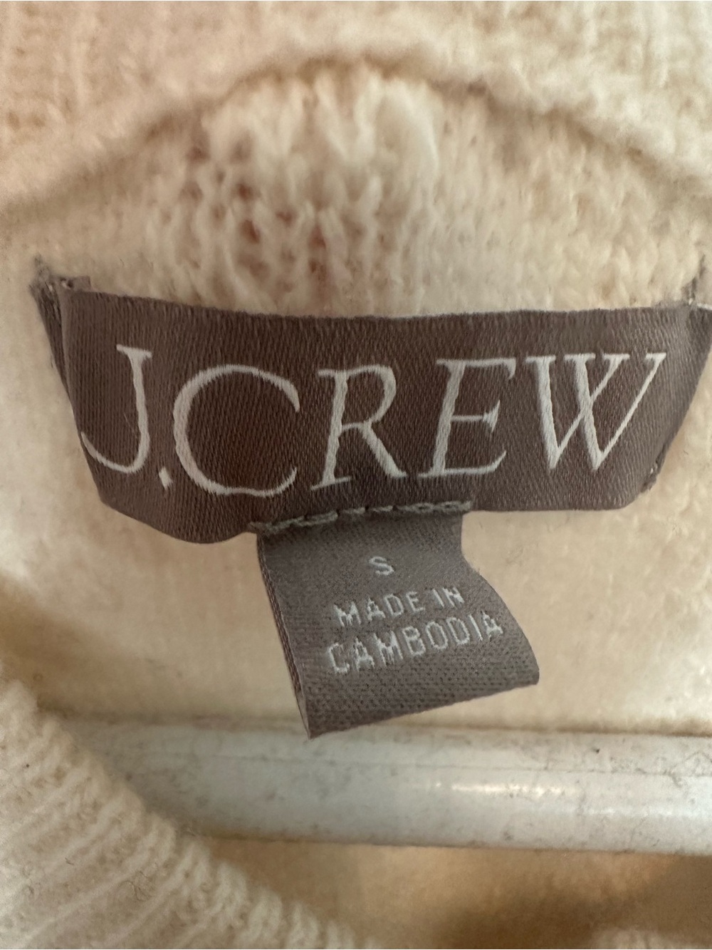 JCREW Cream Textured Button-Front Women's Sweater - Picture 5 of 5